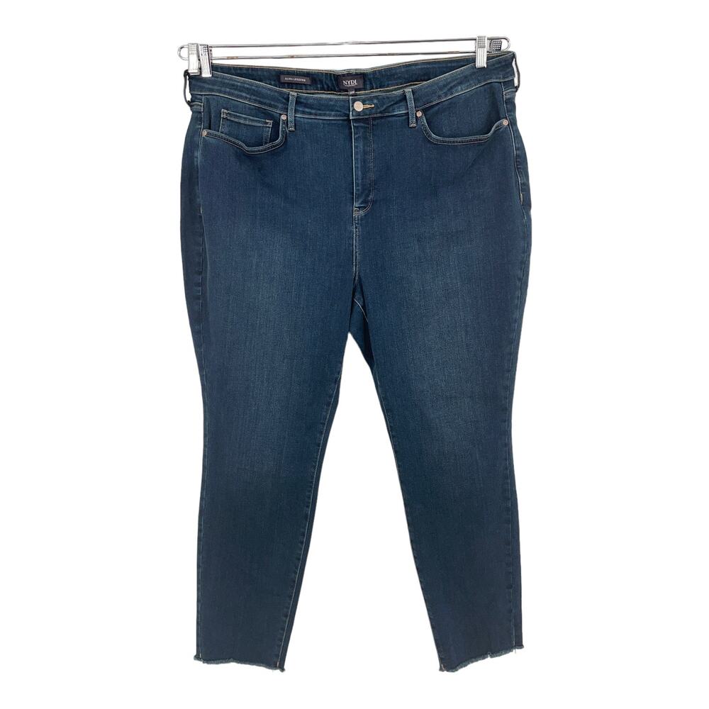 NYDJ Jeans Alina Leggings release hem skinny denim blue size 24W